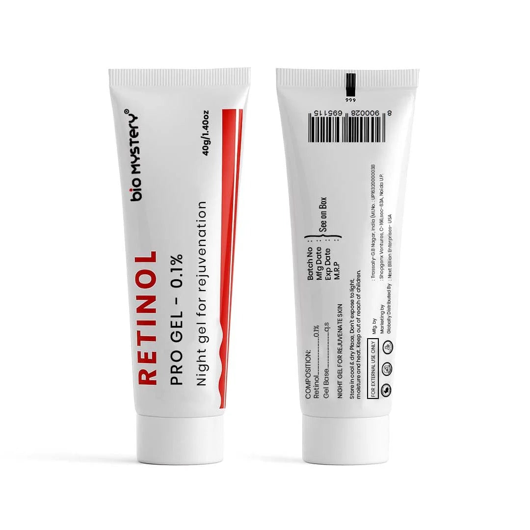 Retinol Pro Gel 0.1%: The Ultimate Night-Time Skincare Solution for Acne, Wrinkles & Dark Spots( 40g )